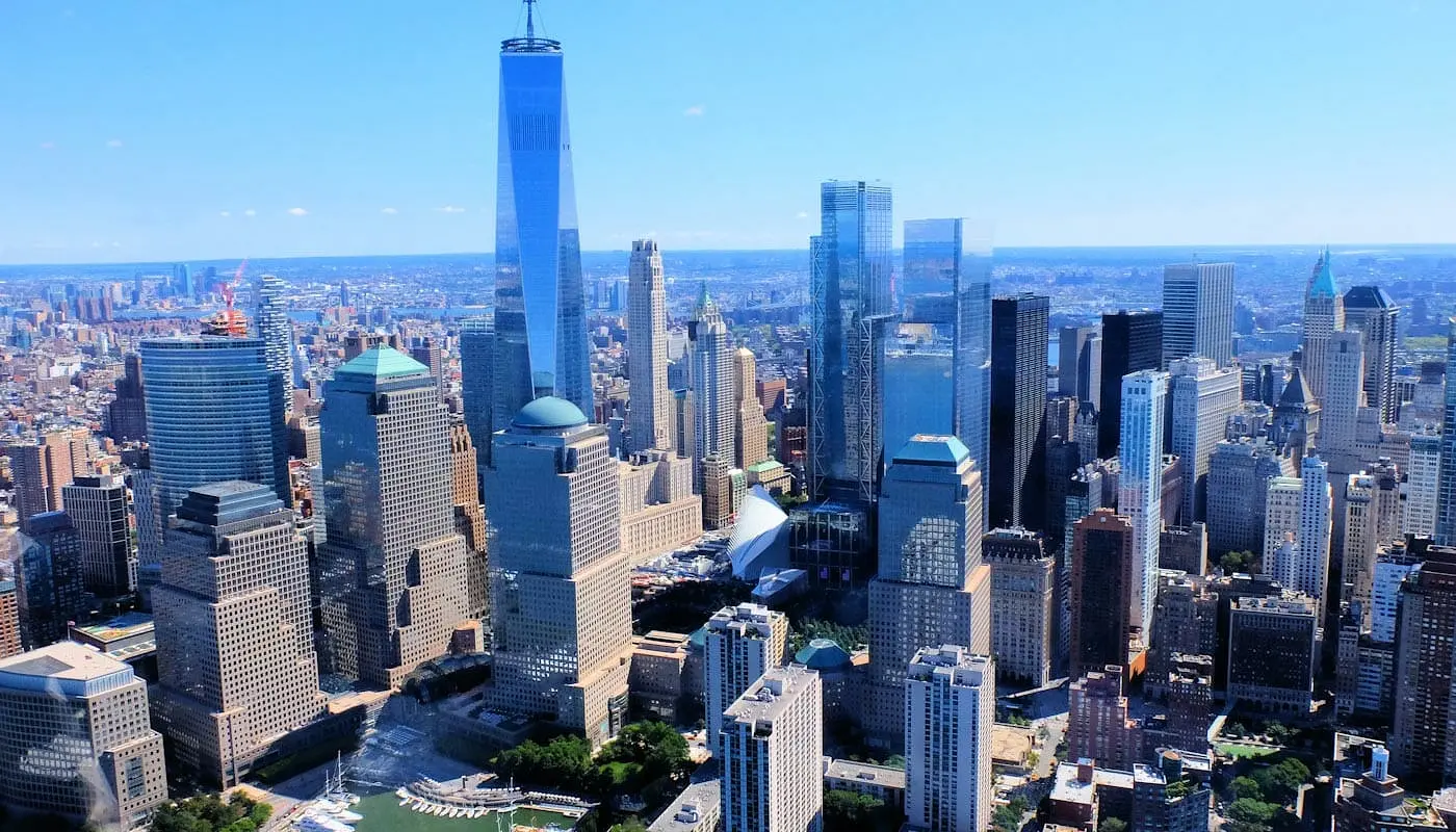 Was kann man in Lower Manhattan und Financial District machen - Vogelperspektive
