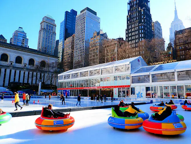 Schlittschulaufen in New York - Bryant Park Rink