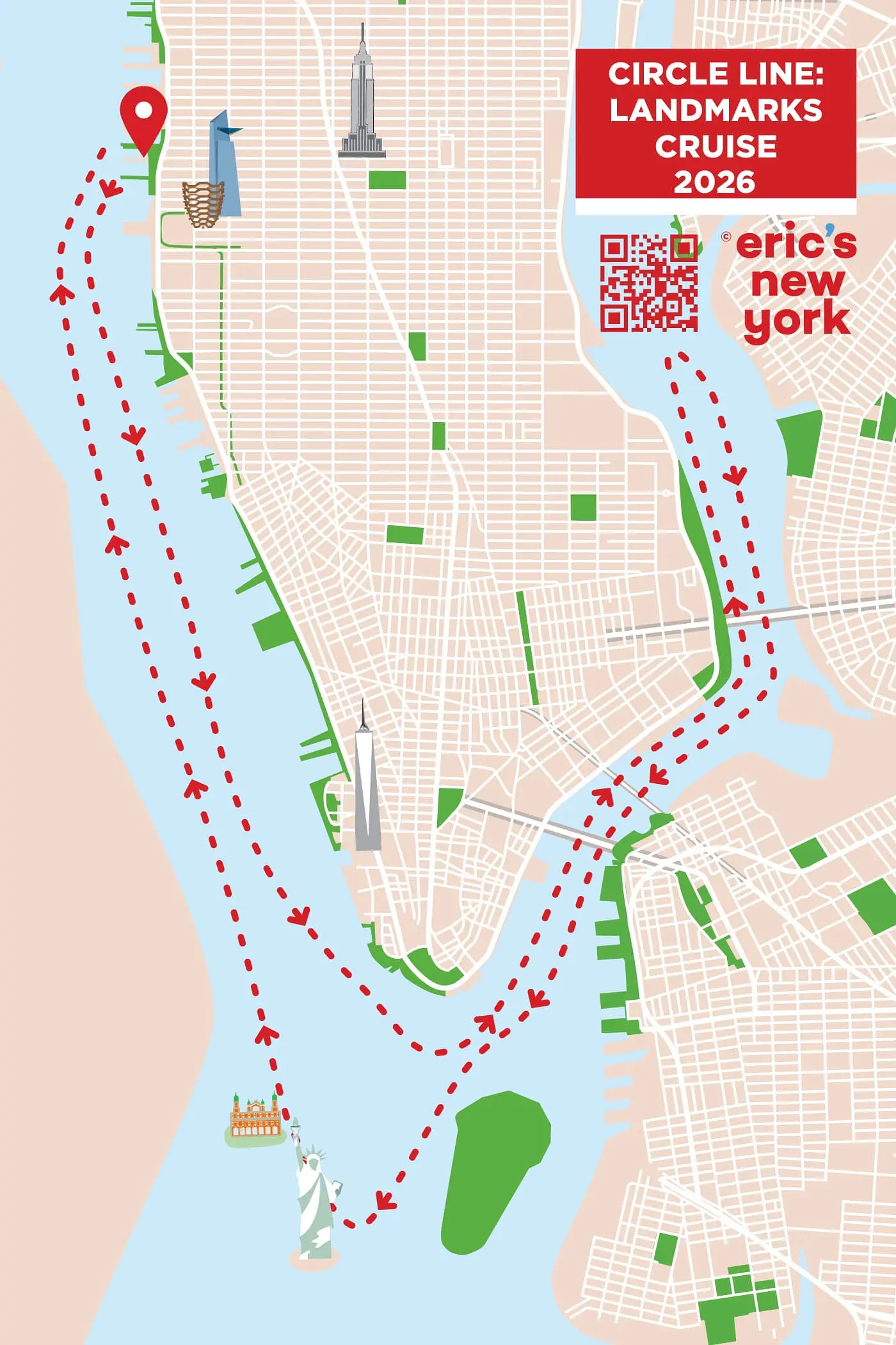 Circle Line: Landmarks Bootstour (1,5 Stunden) - Route