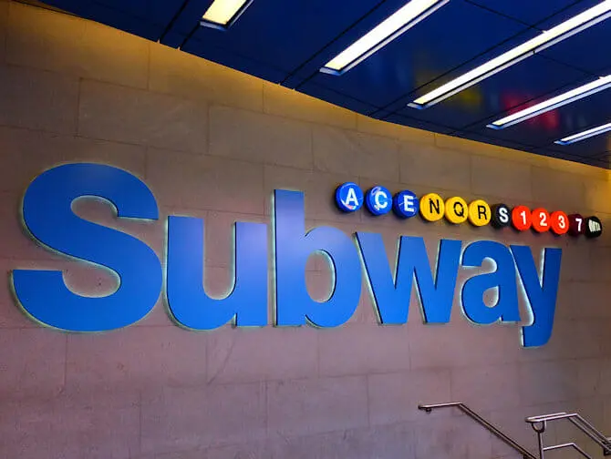 New York Subway (U-Bahn) - 42nd Street U-Bahn Haltestelle
