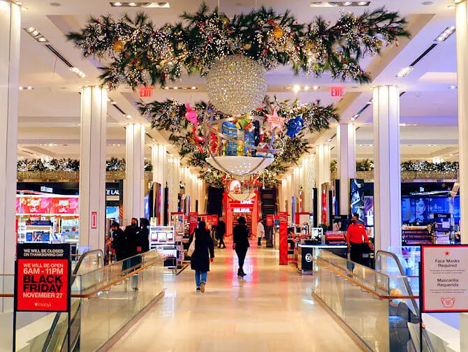 Macy's in New York - Weihnachtsdekoration