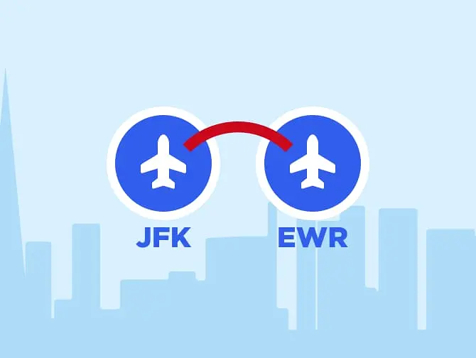 Transfer von JFK nach Newark oder Newark nach JFK