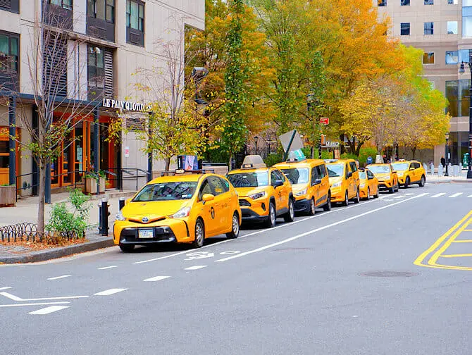 New York Taxis - Yellow cabs auf den Straßen von New York