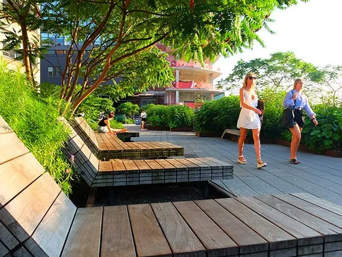 High Line Park in New York - Loungechairs