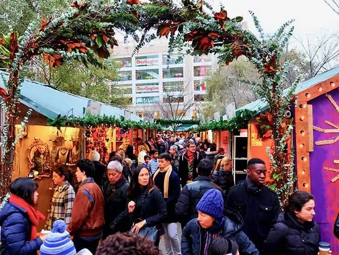 M&auml;rkte in New York - Union Square Weihnachtsmarkt