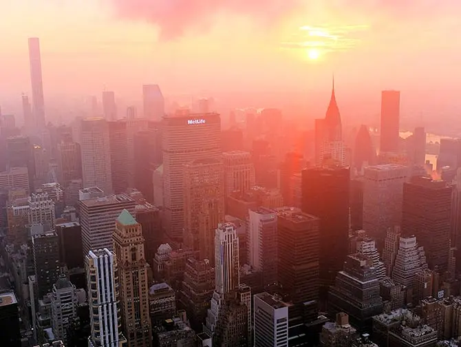 Empire State Building Tickets - Sonnenaufgang East River