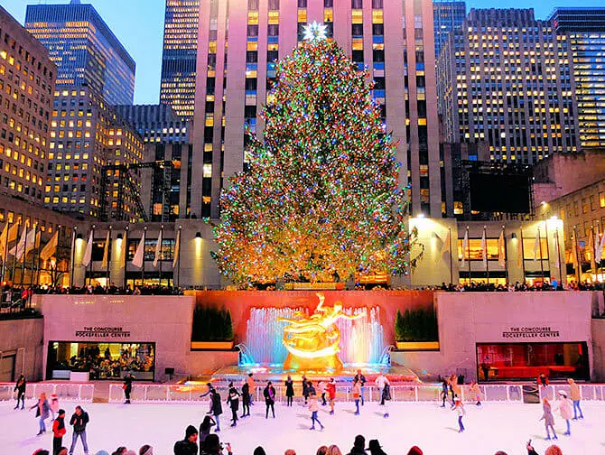 Rockefeller Center in New York - Eislaufbahn
