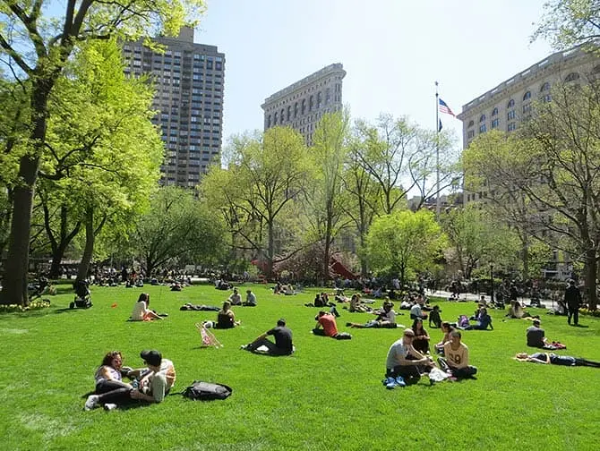 Parks in New York - Leute im Madison Square Park