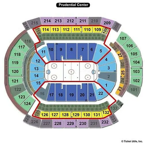 New Jersey Devils - Prudential Center Sitzplan