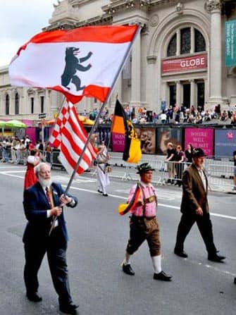 Die German-American Steuben-Parade in New York - Lederhosen