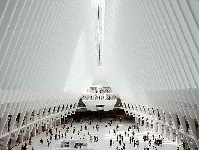 Westfield World Trade Center Shopping Mall in New York - Architektur
