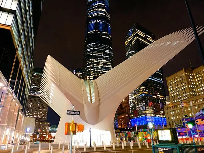 Westfield World Trade Center Shopping Mall in New York- Oculus