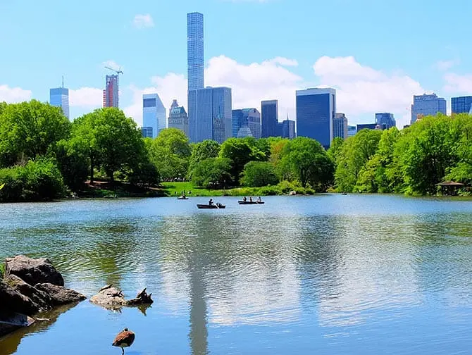 Ruderbootverleih im Central Park - Der See