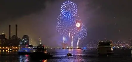Silvester auf einem Boot