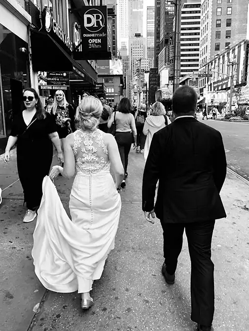 Hochzeitsfotograf in New York - Straßenaufnahme