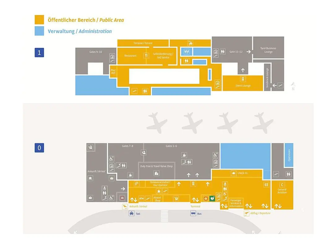 Flug Innsbruck - New York City - Karte Flughafen Innsbruck