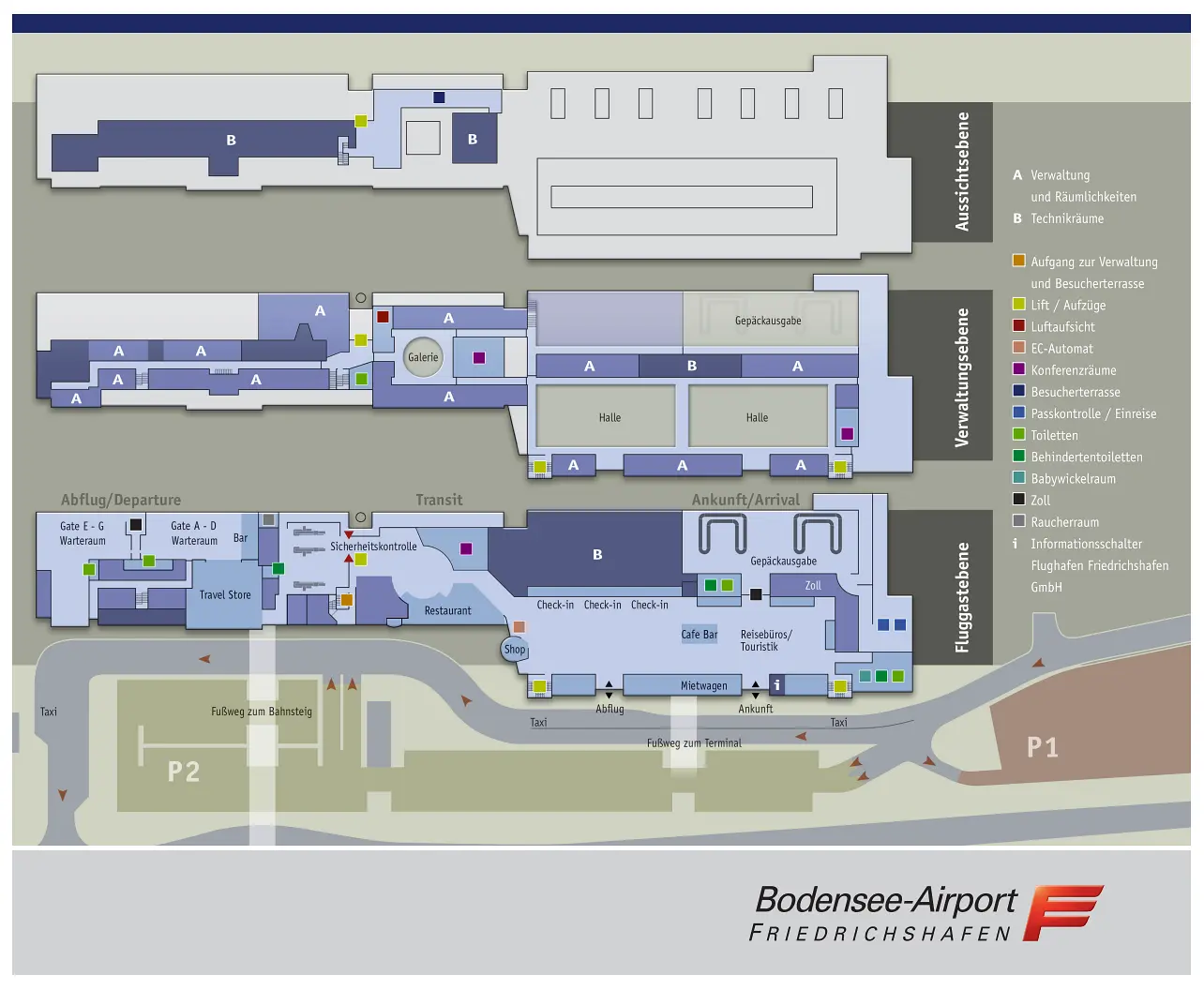 Flug Friedrichshafen - New York City - Karte Flughafen Friedrichshafen