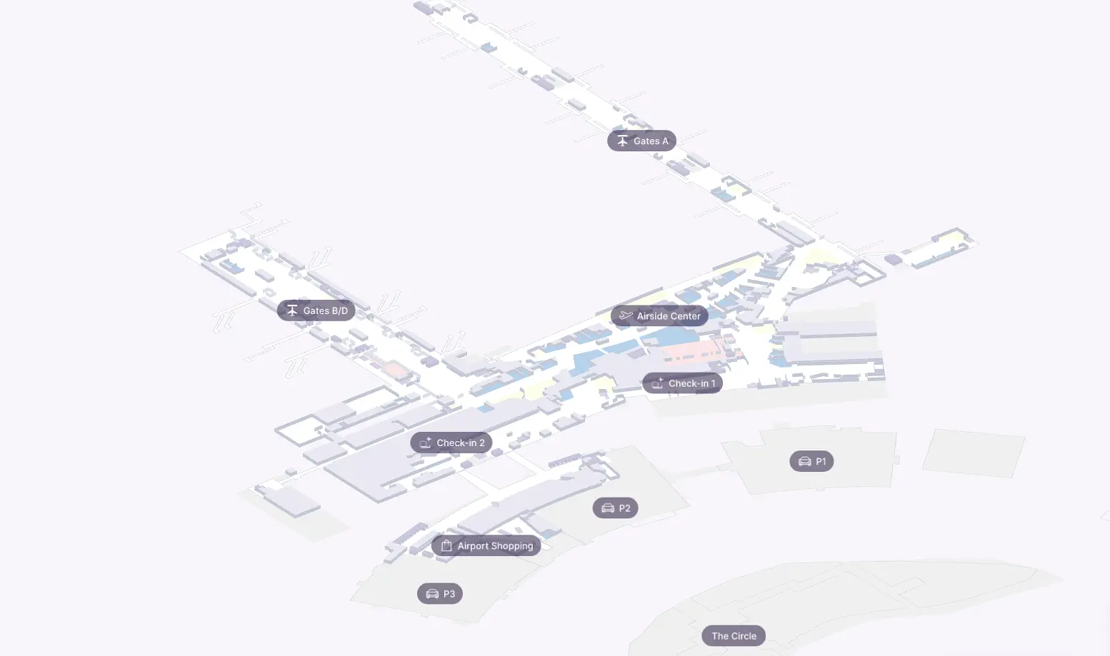 Flug Zürich - New York City - Karte Flughafen Zürich