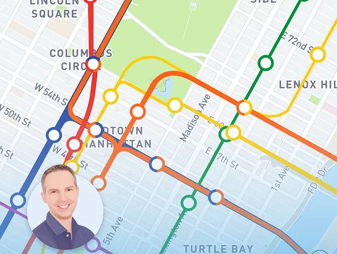 Deutsche Stadtführung New York - Subway Karte in Eric's New York App