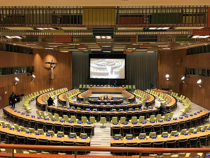Die Vereinten Nationen in New York Trusteeship Council Chamber