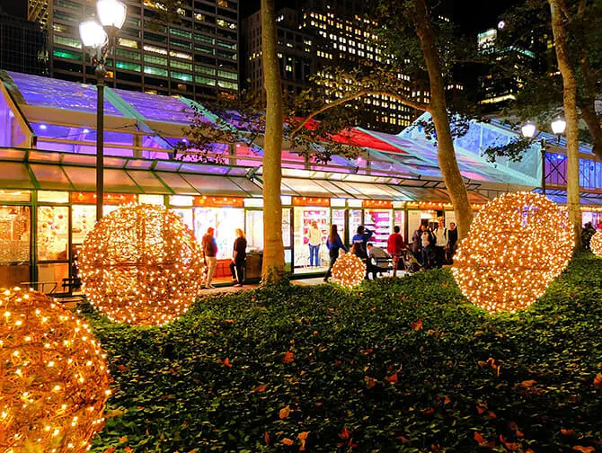 New York Holiday Markets Bryant Park