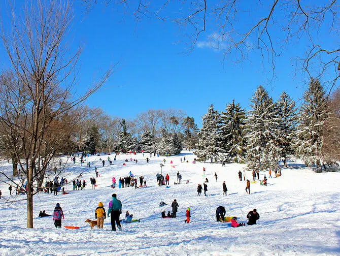 Schnee in New York - Central Park