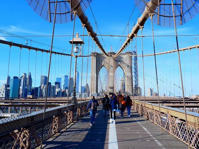 New York Wanderroute- DUMBO-Brooklyn Bridge