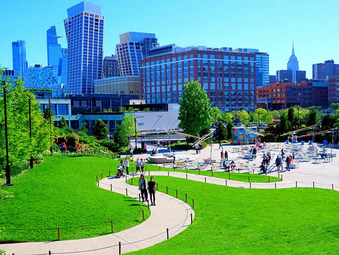 Hudson River Park in New York - Little Island Aussicht