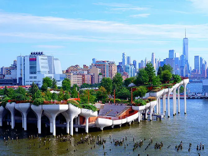 Hudson River Park in New York Pier 57 - Aussicht