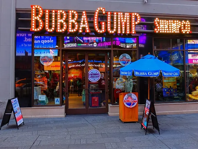 Themen Restaurants in NYC - Bubba Gump
