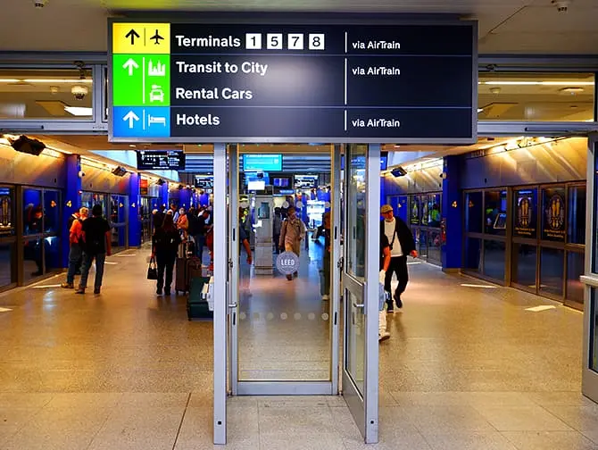 JFK AirTrain in New York- Schilder