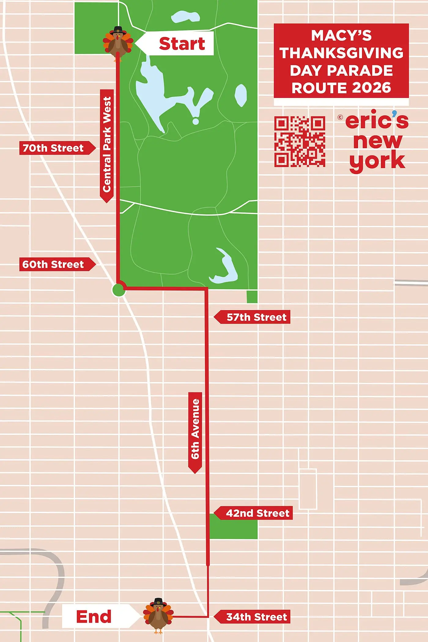 Macys Thanksgiving Day - Parade Route Map