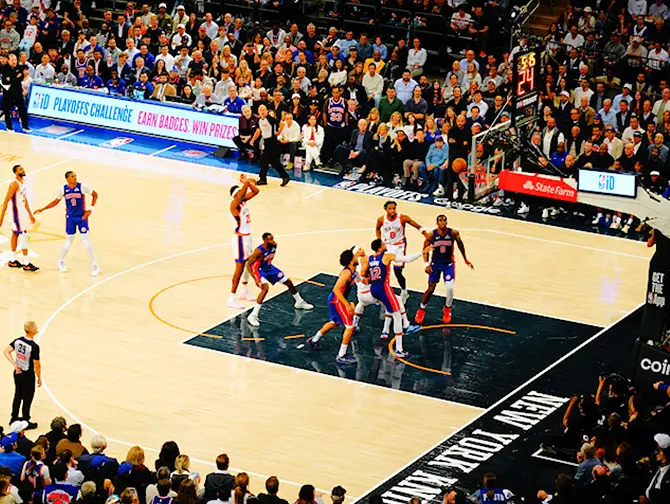 New York Knicks Tickets - Spieler auf dem Spielfeld
