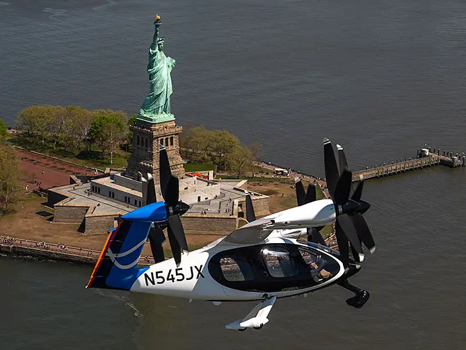 Joby Aviation Electric Air Taxi von JFK nach Manhattan – Transfer und Sightseeing in einem